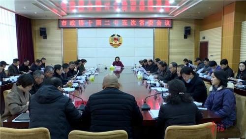 市政协召开十届二十五次常委会议