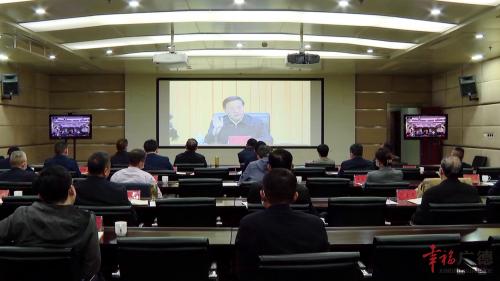 我市组织收听收看全省传达学习全国两会精神电视电话会议